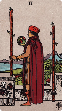 2 of Wands Tarot card meaning