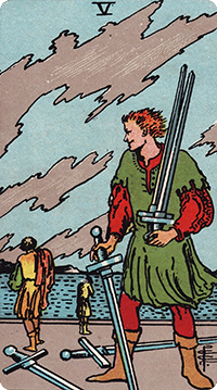 5 of Swords Tarot card meaning