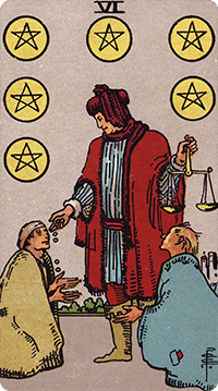 6 of Pentacles Tarot card meaning