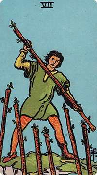 7 of Wands Tarot card meaning