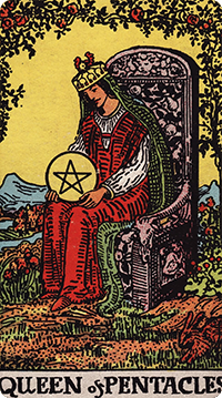 Queen of Pentacles Tarot card meaning